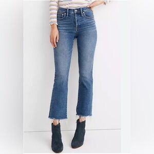 Madwell Cali Demi Bootcut Fray Hem Crop Jeans sz 29